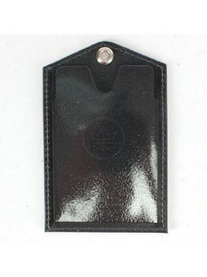 Обложка пропуск/карточка/проездной Premier-V-42 натуральная кожа черный пулл-ап (30)  228874