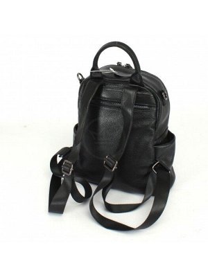 Рюкзак жен натуральная кожа OPI-8021, 1отд,  4внутр+5еш/карм,  черный 238971