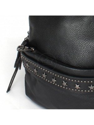 Рюкзак жен натуральная кожа OPI-8029,  2отд,  3внутр+4внеш/карм,  черный 243197