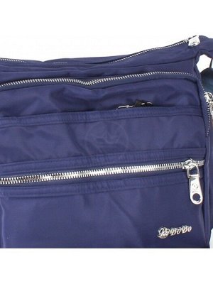 Сумка женская текстиль BoBo-09100,  1отдел,  плечевой ремень,  синий 238591