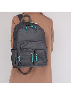 Рюкзак жен текстиль BoBo-8846,  1отд,  2внеш,  5внут/карм,  серый 243145