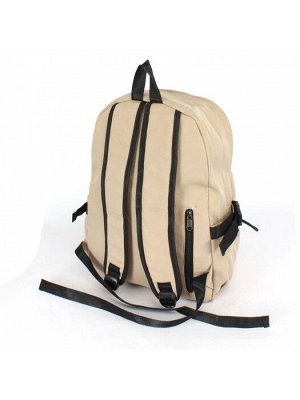 Рюкзак жен текстиль MC-8815,  1отд,  2внутр+6внеш.карм,  бежевый 240045