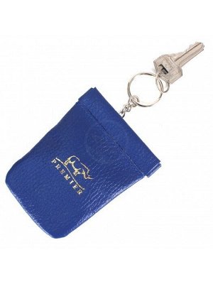 Футляр для ключей Premier-К-113 (с пружиной)  натуральная кожа синий флотер (329)  200226
