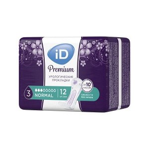 Урологические прокладки "iD Premium Normal", 12 штук