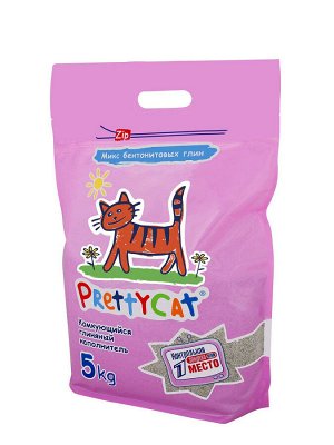 Наполнитель PrettyCat комкующийся бентонитовый "Euro Mix" 5 кг (замена 620086)
