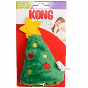 Игрушка для кошек KONG Holiday "Crackles" Новогоднее дерево, 10 см
