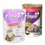 Конс. 400 гр. ж/б &quot;АМУРР&quot; для кошек  ЖЕЛЕ - ЯГНЕНОК