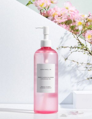 Глубокоочищающее гидрофильное масло с цветочными экстрактами Graymelin Fresh Cherry Blossom Cleansing Oil, 400мл
