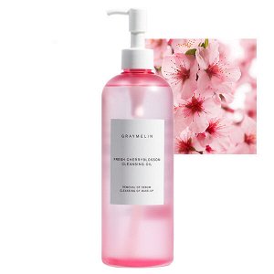 Глубокоочищающее гидрофильное масло с цветочными экстрактами Graymelin Fresh Cherry Blossom Cleansing Oil, 400мл