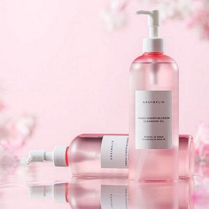 Глубокоочищающее гидрофильное масло с цветочными экстрактами Graymelin Fresh Cherry Blossom Cleansing Oil, 400мл