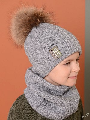 Комплект для мальчика (шапка + шарф-труба)