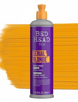 Tigi bed head serial blonde toning фиолетовый шампунь для блондинок 400мл