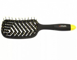 Dewal Щетка для укладки волос продувная широкая / Banana Black BNN82, черный
