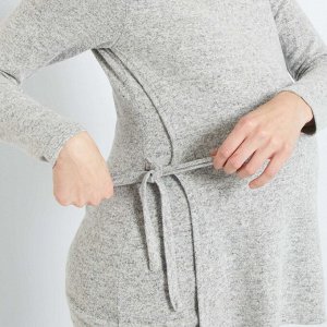 Джемпер для кормящих мам и беременных - серый