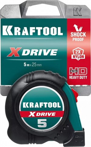 Рулетка KRAFTOOL X-Drive 5м / 25мм рулетка с ударостойким обрезиненным корпусом

Рулетка измерительная KRAFTOOL 34122-05-25_z02, предназначена для проведения линейных замеров. Нейлоновое покрытие знач
