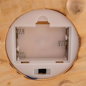 Фигурка светящаяся колба RISALUX «Белая роза в букете», LED-ночник, 3xААА, 10x10x21 см