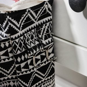 Органайзер подвесной с карманами Доляна «Марокко», 3 отделения, 26x16,5x30 см, цвет чёрно-белый
