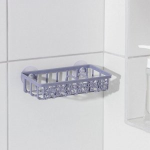 Полочка в ванную комнату на вакуумной присоске «Тори», 18x8,5x4 см, цвет МИКС 736545