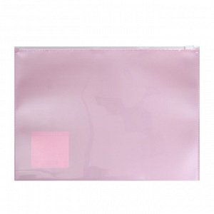 Папка-конверт на ZIP-молнии А5 (289х214 мм), 180 мкм, ErichKrause Glossy Candy, глянцевая, непрозрачная, микс