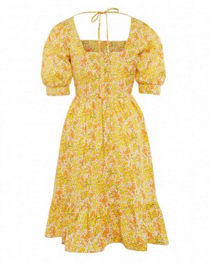 Платье жен. (001139) желто-белый