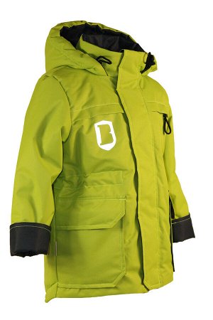 Яблоко Современная куртка для мальчика из мембранных тканей с  дополнительной пропиткой, которая позволяет дополнительно изолироваться от проявлений неблагоприятной погодной среды в холодное время год