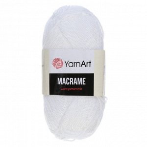 Пряжа "Macrame Макраме" 100% полиэстер 130м/90гр (154 белый)