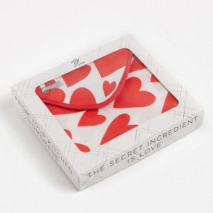Кух. набор "Этель" Red hearts полотенце 40х73 см, прихватка 19х19 см, фартук 60х65 см