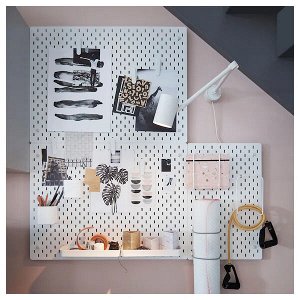 IKEA SKÅDIS СКОДИС Настенная панель, белый76x56 см
