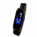 LED часы на магнитной застежке, чёрный цвет, Ч121208, арт.126.017