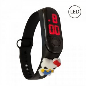 Детские наручные LED часы, чёрные, Ч35459, арт.126.145