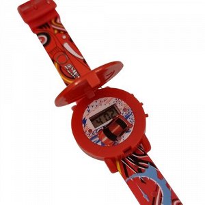 Детские часы, красные, с крышкой, Ч13459, арт.126.142