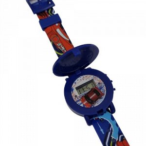 Детские часы, синие, с крышкой, Ч13459, арт.126.143