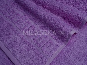 Темно-фиолетовое  махровое полотенце