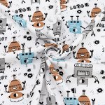 Ткань на отрез интерлок Роботы