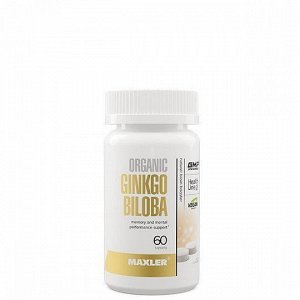 Гинкго билоба MAXLER Ginkgo Biloba Organic - 60 таб.