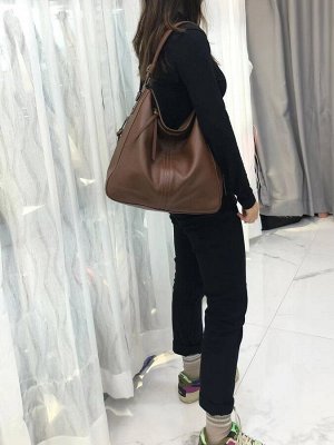 Женская сумка из натуральной кожи, цвет коричневый