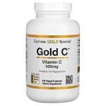 California Gold Nutrition, Gold C, витамин C, 500 мг, 240 вегетарианских капсул