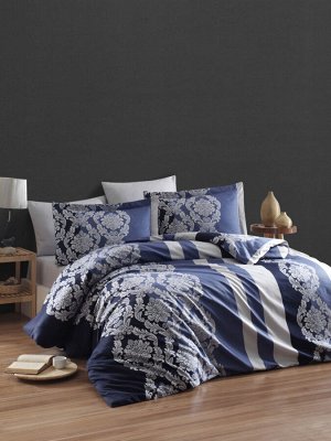 КПБ Cotton Satin Kavin Navy Blue S-331