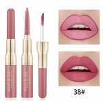 MISS ROSE 2 В 1 Водостойкий матовый блеск+карандаш для губ, 38