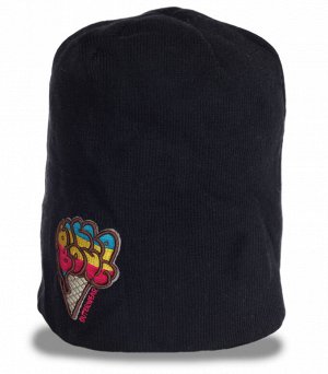 Шапка Зимняя брендовая мужская шапка бини Billabong - утепленная флисом современная модель №473 ОСТАТКИ СЛАДКИ!!!!
