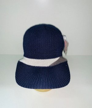 Шапка Крутая синяя шапка с козырьком  №204
