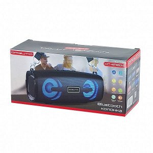 Колонка портативная с BLUETOOTH  OT-SPB104 Серый (2*3Вт, USB/FM/TF/ AUX, акк, 19*7.5*8.0 см)