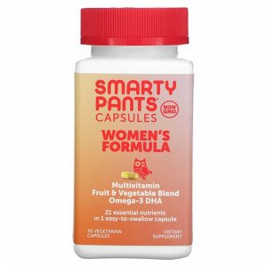 SmartyPants, мультивитамины для женщин, 30 вегетарианских капсул