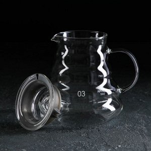 Чайник стеклянный заварочный с крышкой «Бриз», 700 мл