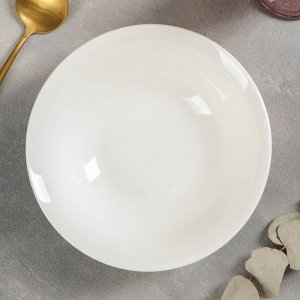 Тарелка глубокая White Label, d=20 см, цвет белый