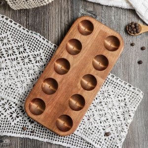 Подставка для яиц деревянная Adelica, 10 отделений, 12?25?1,8 см, массив берёзы