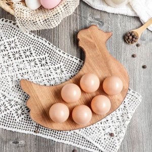 Подставка для пасхальных яиц и кулича Adelica «Ряба», 6 отделений, 20?25?1,8 см, массив берёзы