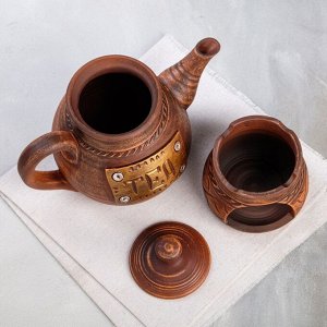 Чайник с подогревом "TEA", красная глина, 0.9 л