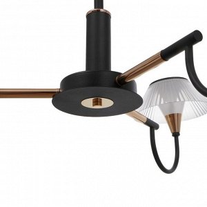 Люстра 1695/3 LED 72 Вт 3000-6000К черно-золотой 65x65x26.5 см BayerLux