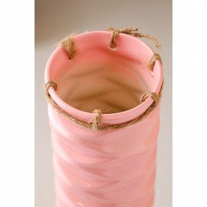 Ваза керамическая "Инфинити", настольная, в подарочной коробке, розовая, 29 см